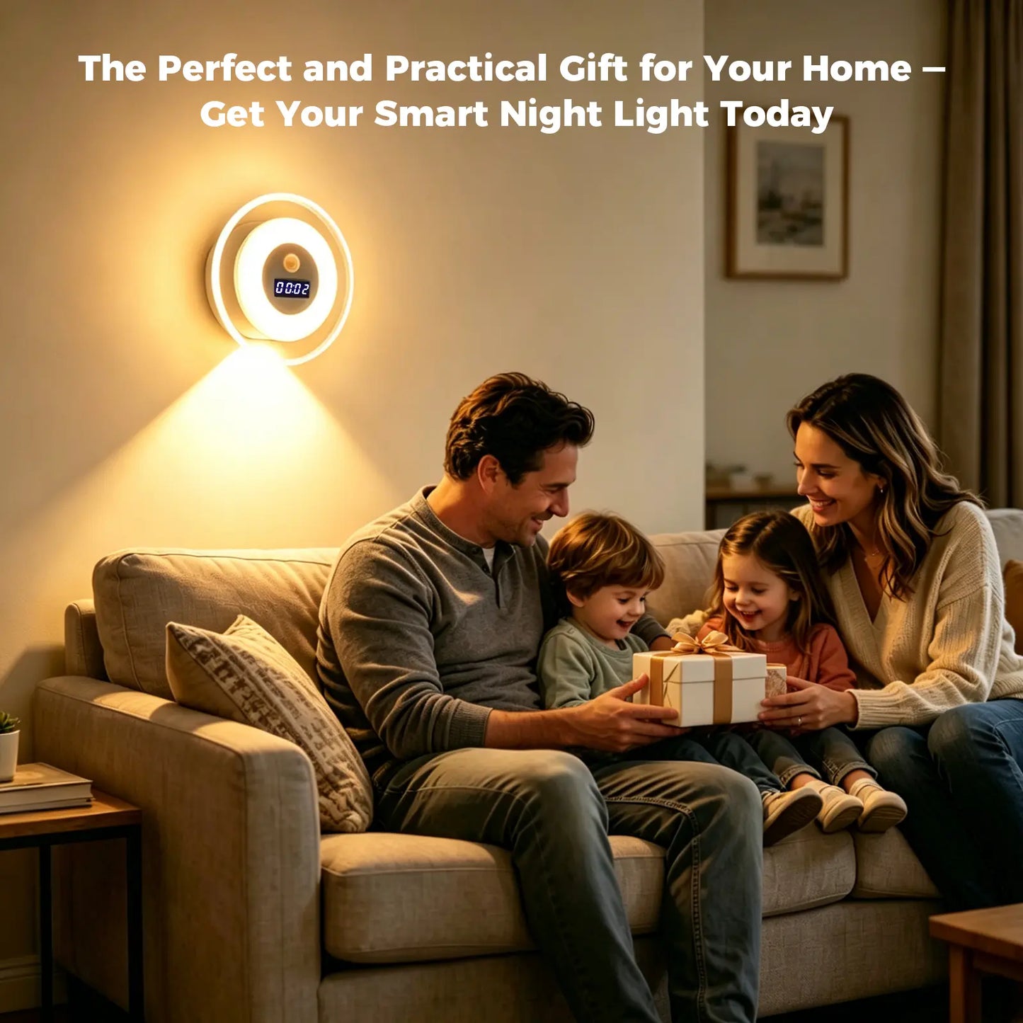 LED Smart Remote-Controlled Clock Motion Sensor Light, Wall Lamp, Rechargeable Night Light, Hill-Shaped Spotlight, 3 Color Temperatures, Dimmable, Magnetic Mounting, Suitable for Bedrooms, Nurseries, Bathrooms, Closets, Stairwells, Wardrobes, and Hallways