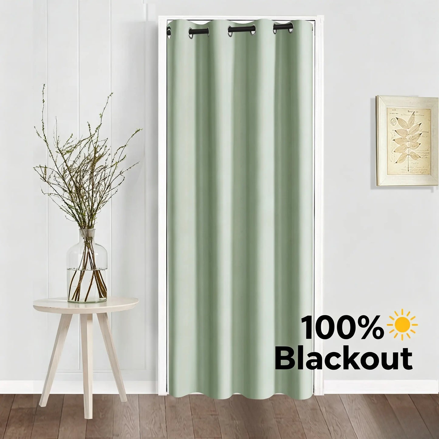Blackout Door Curtains for Doorway Privacy, Grommet Closet Curtains for Bedroom Closet Door, Thermal Insulated Temporary Doorway Cover Room Divider Drapes (1 Panel, Dark Grey, 39 X 78 Inch) : Home & Kitchen
