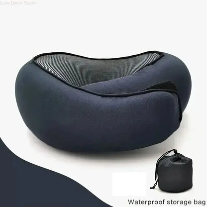 Travel Neck Pillow | Memory Foam U-Shaped Pillow | Washable Cover | Portable for Airplane, Car, and Office