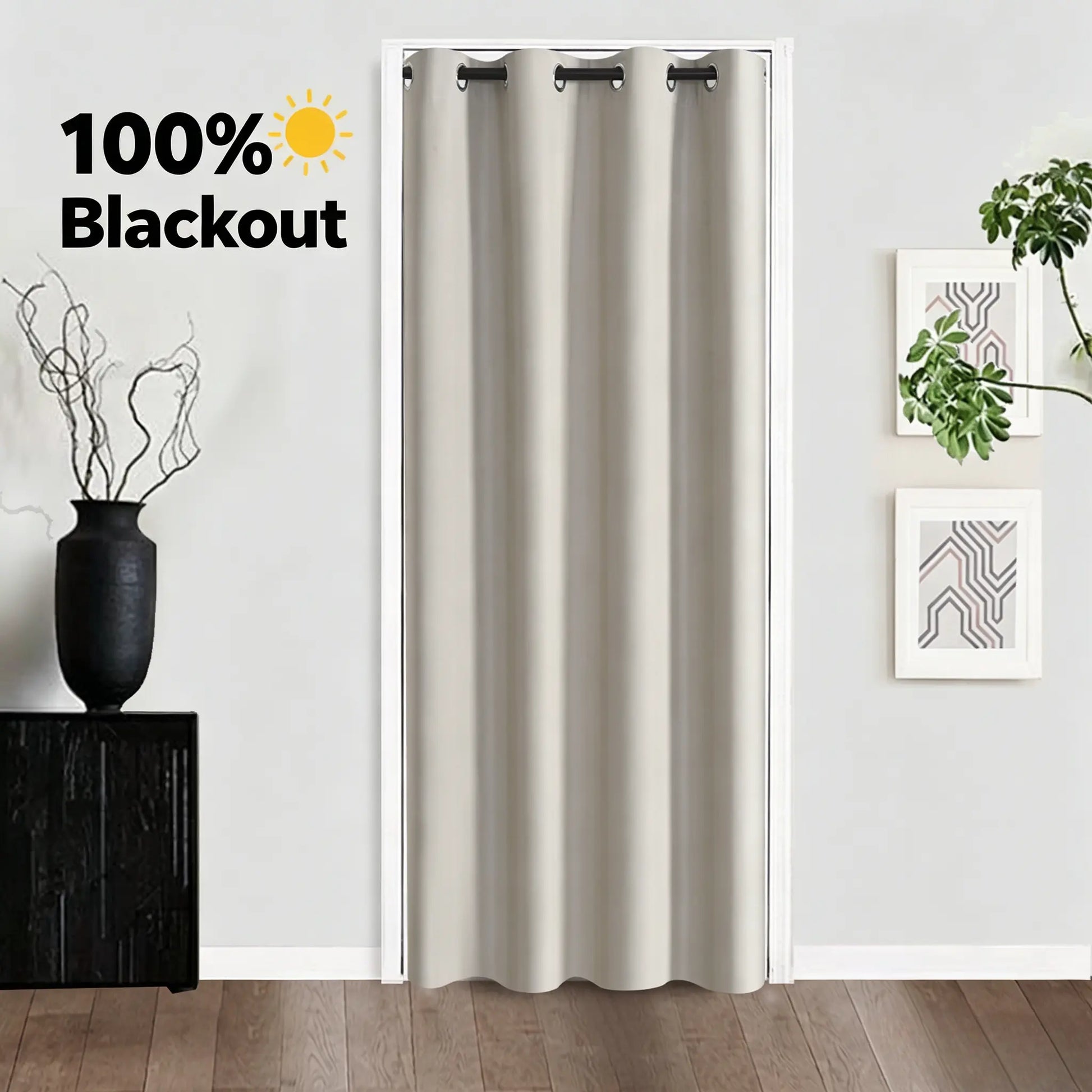 Blackout Door Curtains for Doorway Privacy, Grommet Closet Curtains for Bedroom Closet Door, Thermal Insulated Temporary Doorway Cover Room Divider Drapes (1 Panel, Dark Grey, 39 X 78 Inch) : Home & Kitchen