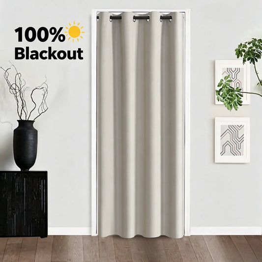 Blackout Door Curtains for Doorway Privacy, Grommet Closet Curtains for Bedroom Closet Door, Thermal Insulated Temporary Doorway Cover Room Divider Drapes (1 Panel, Dark Grey, 39 X 78 Inch) : Home & Kitchen