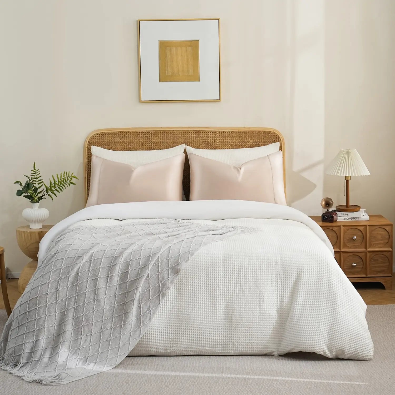 Clearance Silky Cooling Satin Pillowcase Set of 2 King (20×36") – Beauty Sleep Pillow Covers （No Insert) for Hair Care & Skin Care, Anti-Frizz, Soft Luxury Bedding, Self-Care Must Have for Women & Men，Father'S Day Gift