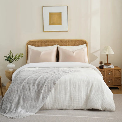 Clearance Silky Cooling Satin Pillowcase Set of 2 King (20×36") – Beauty Sleep Pillow Covers （No Insert) for Hair Care & Skin Care, Anti-Frizz, Soft Luxury Bedding, Self-Care Must Have for Women & Men，Father'S Day Gift