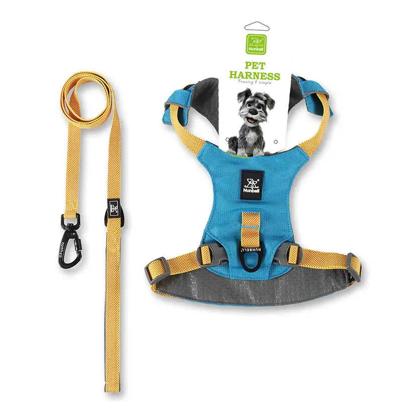 Adjustable Harness & Leash Set for Small/Medium Dogs, Cats,Lightweight Breathable Polyester, Reflective Trim, Durable Tear-Resistant Woven Webbing, Anti-Chafe Design for Daily Walks & Training.Suitable for Cats, Dogs, and All Pets!