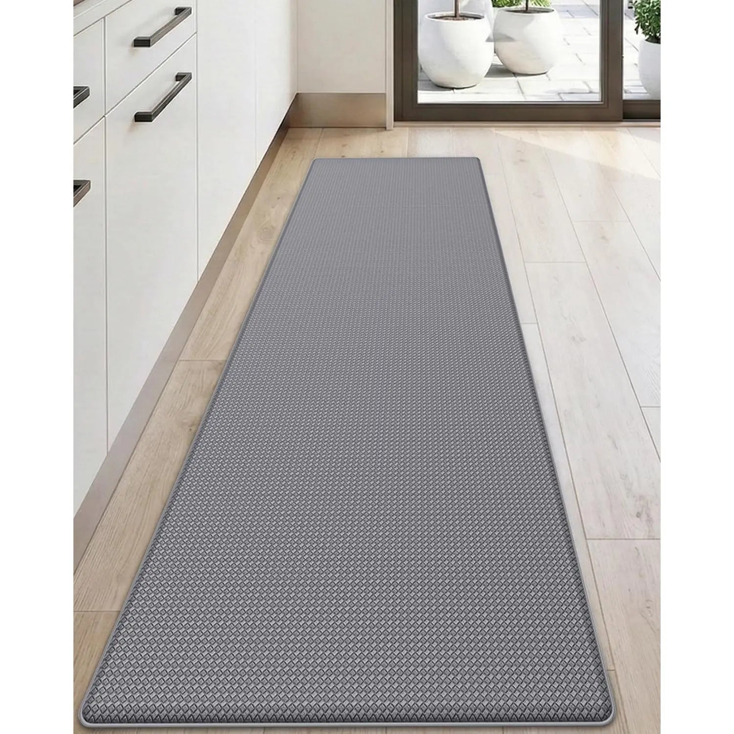DEXI Kitchen Floor Mats Cushioned anti Fatigue,17X59, Standing Runner Rug Waterproof, Comfort Memory Foam Padded for Front Sink Laundry Soft Thick Rugs Soft Washable Rugs Stain Resistant Rug