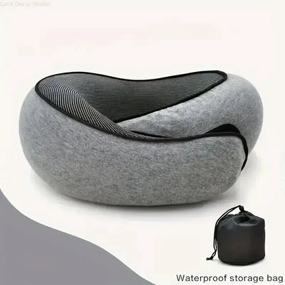 Travel Neck Pillow | Memory Foam U-Shaped Pillow | Washable Cover | Portable for Airplane, Car, and Office