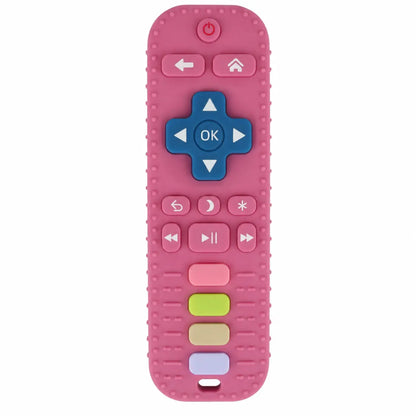 Silicone Remote Control Teether for Babies 3+ Months - Bpa-Free Soft Chew Toy, Montessori Sensory Toy for Teething Relief, Baby Daily Essential