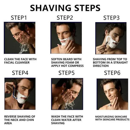 6-Layer Razor Kit for Men & Women, Includes 24/48 Sharp Replacement Blades & 1 Handle. Comfortable & Smooth for Daily Shaving, Ideal for Head Shaving and Bikini Trimming.