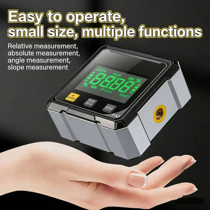 Digital Angle Finder with Electronic Laser Level,Inclinometer- 4-Side Strong Magnetic Angle Gauge, Protractor,Finder Measuring Tool for Woodworking
