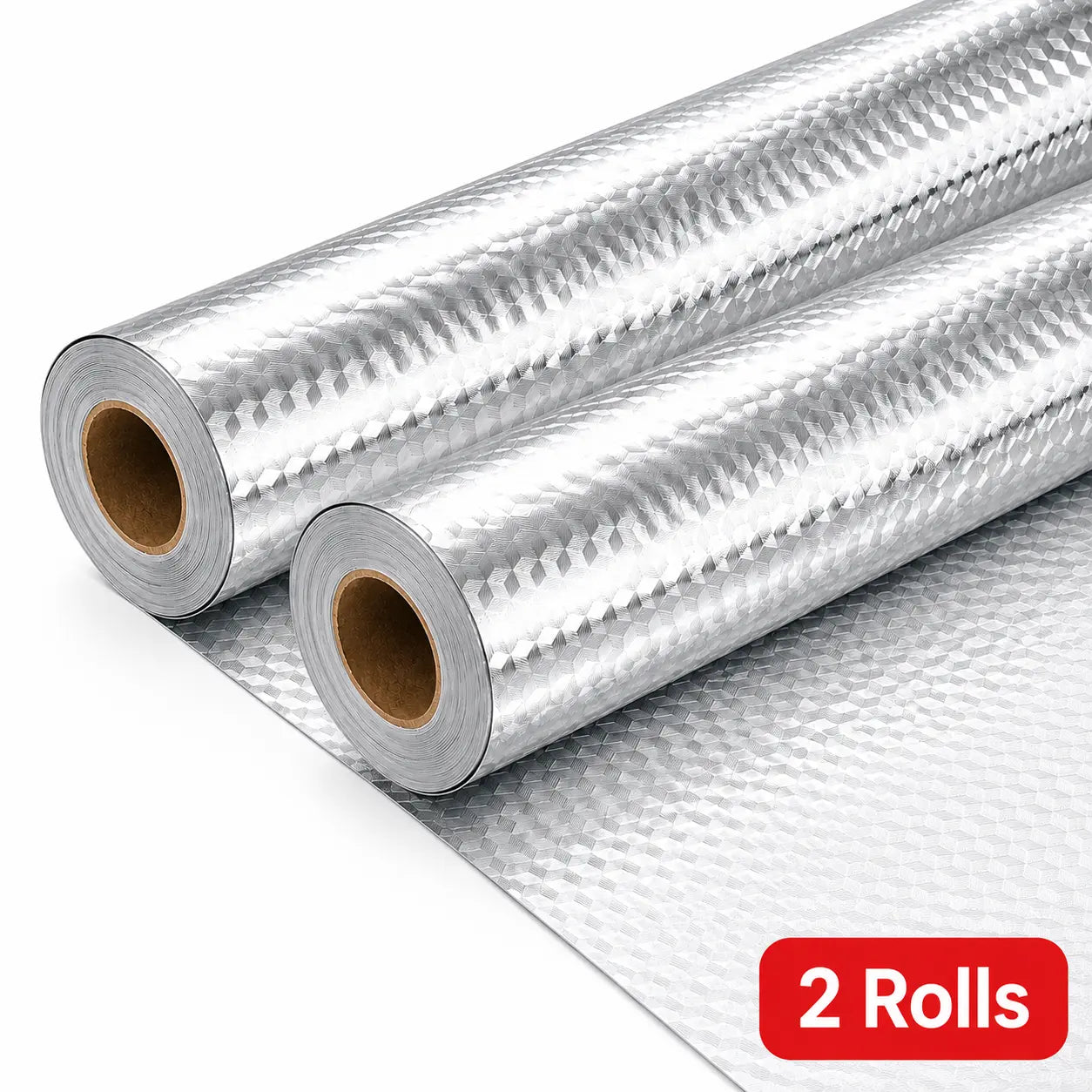 Self-Adhesive Aluminum Foil Kitchen Backsplash Wallpaper, 15.7 X 118 Inch Oil-Proof Waterproof Peel and Stick Countertop Cabinet Drawer Liner, Heat Resistant Easy Clean Silver Contact Paper