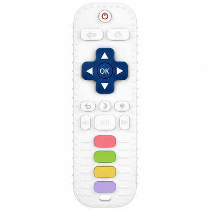 Silicone Remote Control Teether for Babies 3+ Months - Bpa-Free Soft Chew Toy, Montessori Sensory Toy for Teething Relief, Baby Daily Essential