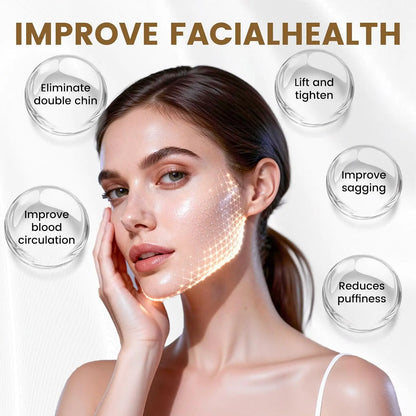 Ergonomic Facial Contour Massager & Face Lifting Device for Gentle Jawline Sculpting and Lymph Drainage - Pore Control Skin Care Tool, Facial Beauty Machine