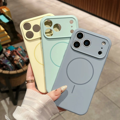 Luxury Liquid Silicone Magsafe Case for Iphone 12/13/14/15/16/17 Pro Max - Soft Matte & Magnetic Wireless Charging