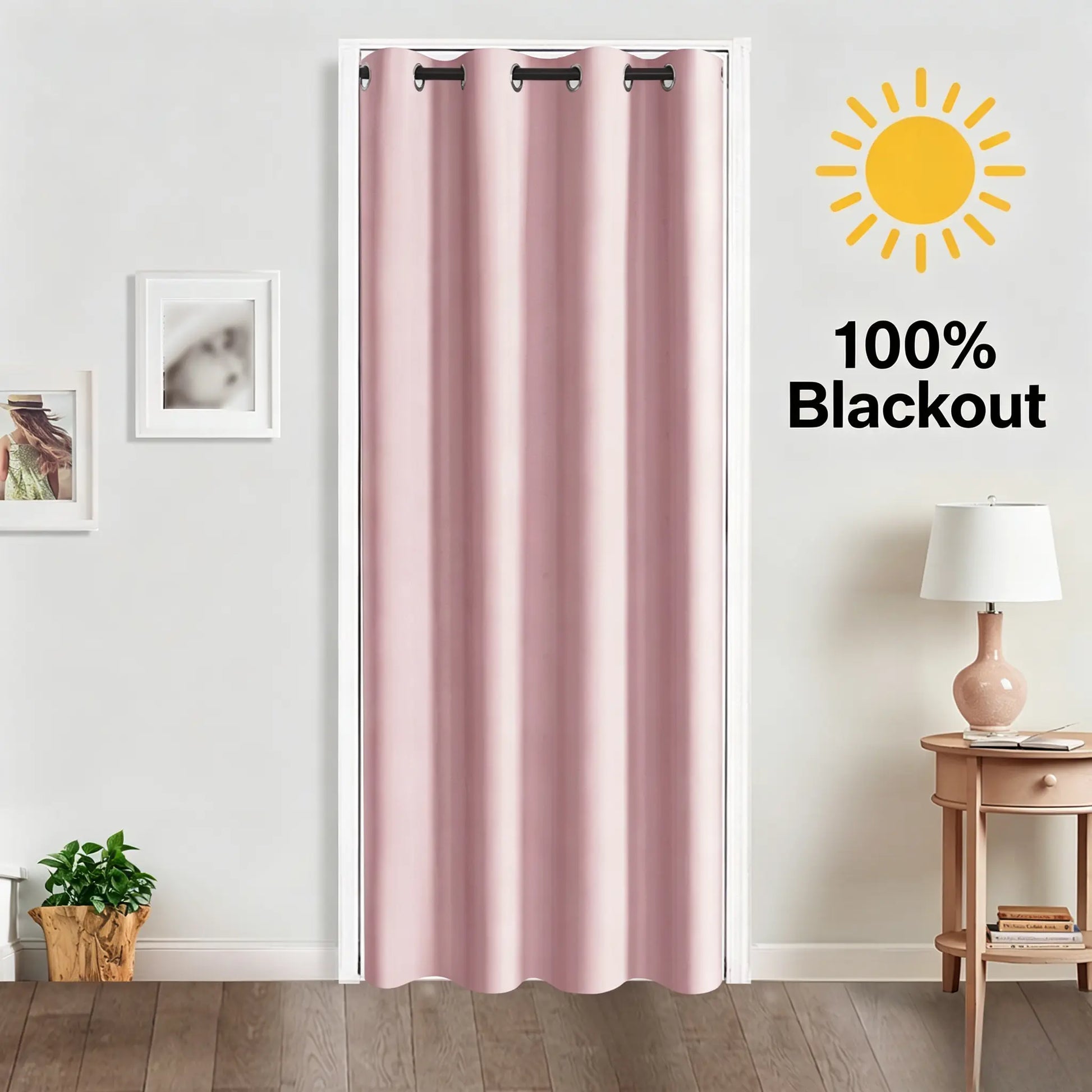 Blackout Door Curtains for Doorway Privacy, Grommet Closet Curtains for Bedroom Closet Door, Thermal Insulated Temporary Doorway Cover Room Divider Drapes (1 Panel, Dark Grey, 39 X 78 Inch) : Home & Kitchen