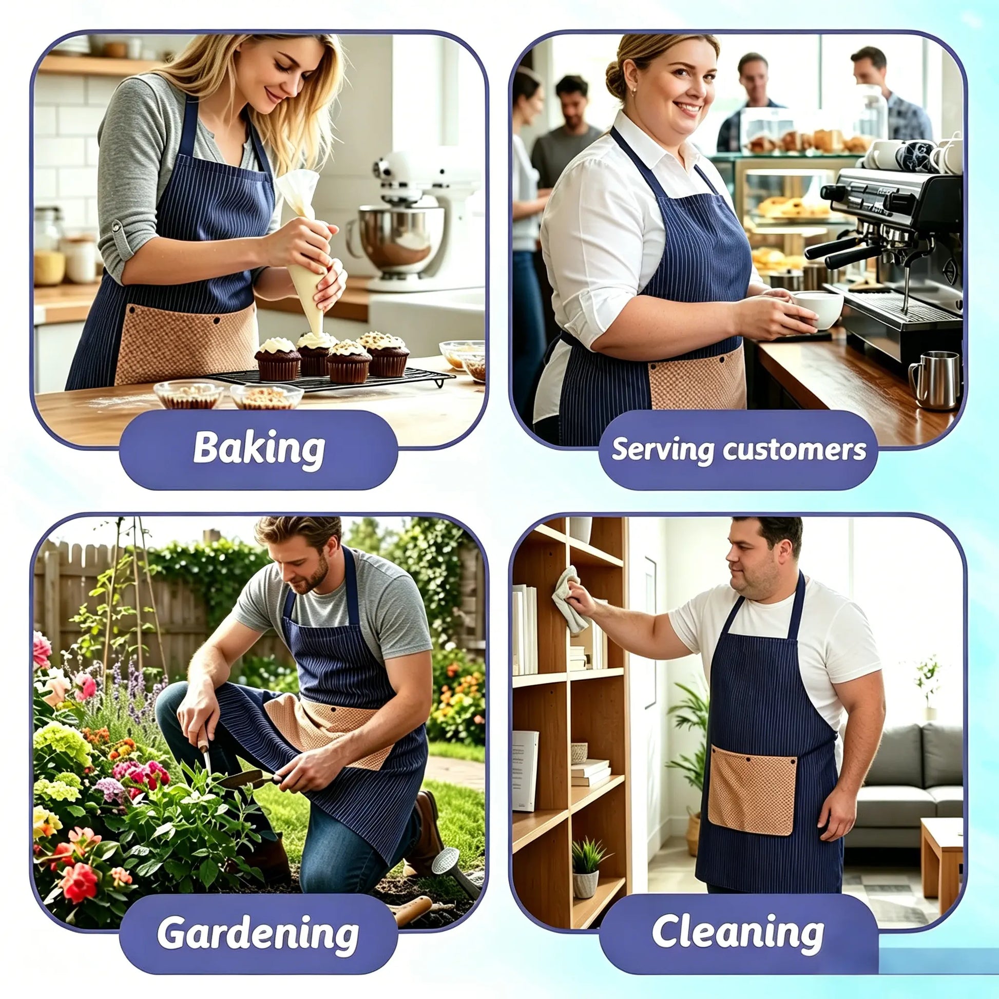 Kitchen Apron with a Detachable Towel, Unisex, Strapless Design for Easy Wearing and Removal, with Storage Pockets, Made of Three-Layer Composite Fabric, a Great Cooking Helper for the Whole Family.