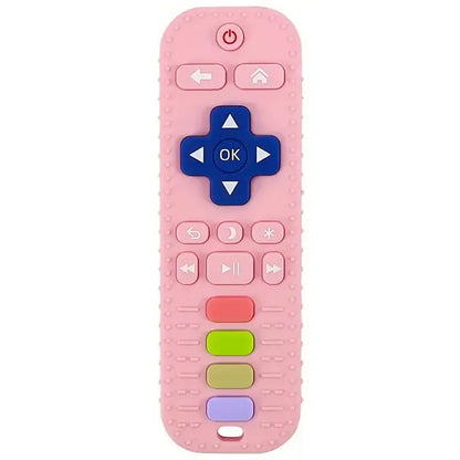 Silicone Remote Control Teether for Babies 3+ Months - Bpa-Free Soft Chew Toy, Montessori Sensory Toy for Teething Relief, Baby Daily Essential