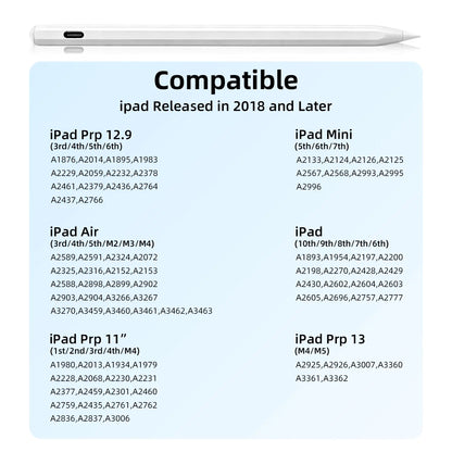 Pencil for Apple Ipad A16 10Th, Fast Charge Stylus Pen for 2026-2018 Ipad A16/11-6Th, Air 11"/13" M4/M3/M2/5Th-3Rd, Pro 13/11/M4/12.9, Mini A17 Pro/6/5Th Palm Rejection Tilt Sensitivity Dealsforyoudays