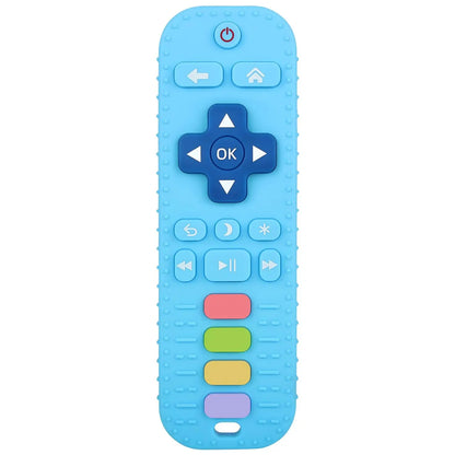 Silicone Remote Control Teether for Babies 3+ Months - Bpa-Free Soft Chew Toy, Montessori Sensory Toy for Teething Relief, Baby Daily Essential