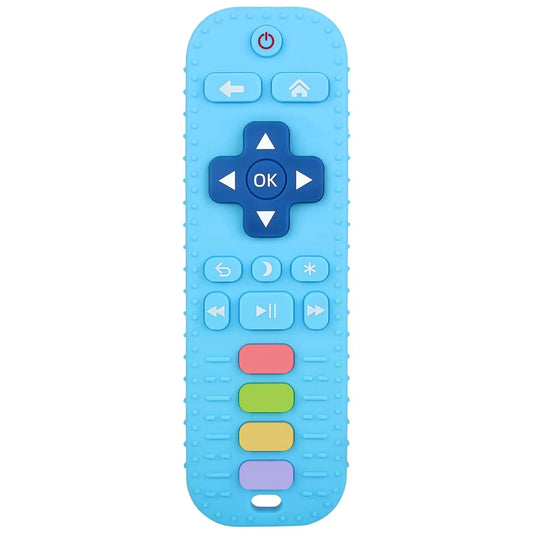 Silicone Remote Control Teether for Babies 3+ Months - Bpa-Free Soft Chew Toy, Montessori Sensory Toy for Teething Relief, Baby Daily Essential