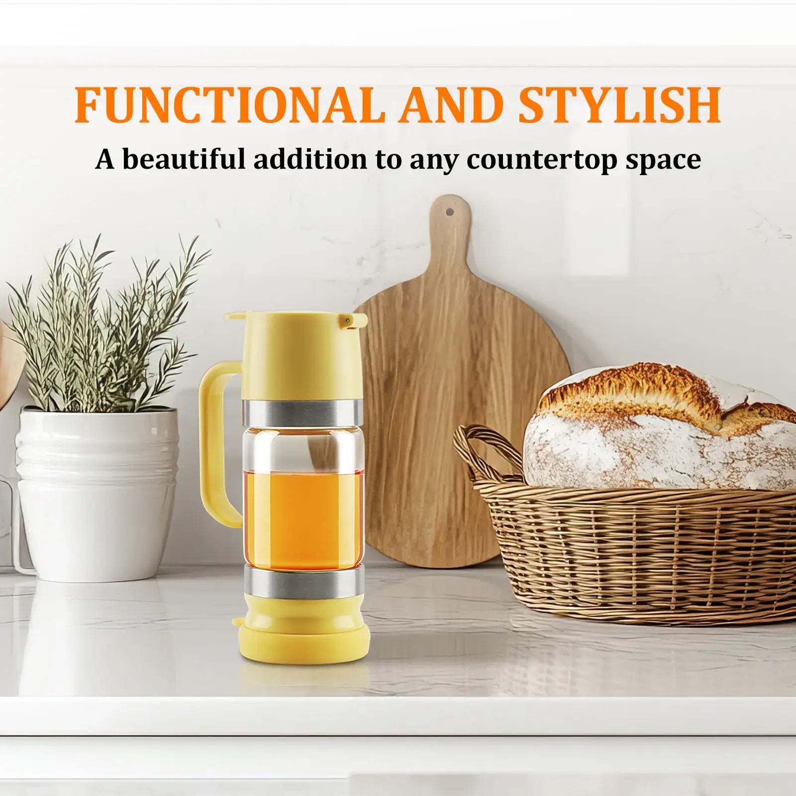 10Oz Glass Honey Dispenser with Spout, No-Drip Leak-Free Design, Handle, Easy to Clean & Refill, Maintains Freshness, Kitchen Preserving Container for Maple Syrup Everyday Use