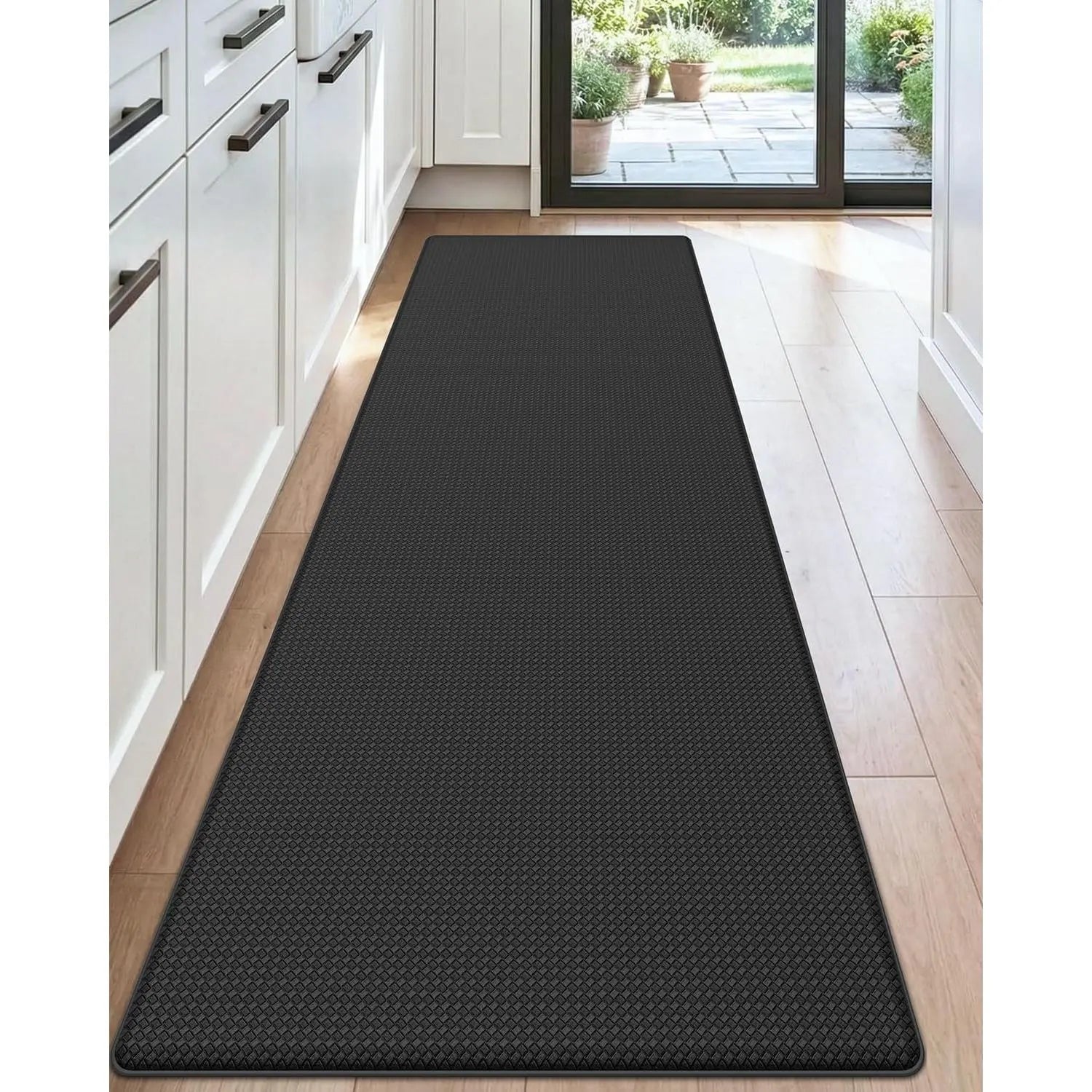 DEXI Kitchen Floor Mats Cushioned anti Fatigue,17X59, Standing Runner Rug Waterproof, Comfort Memory Foam Padded for Front Sink Laundry Soft Thick Rugs Soft Washable Rugs Stain Resistant Rug