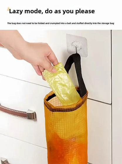 Plastic Bag Storage Organizer for Kitchen – Holds Grocery Bags, Shoe Covers, Trash Bags, Wall Mount with Hooks Included, Mixed Color 3 Pack