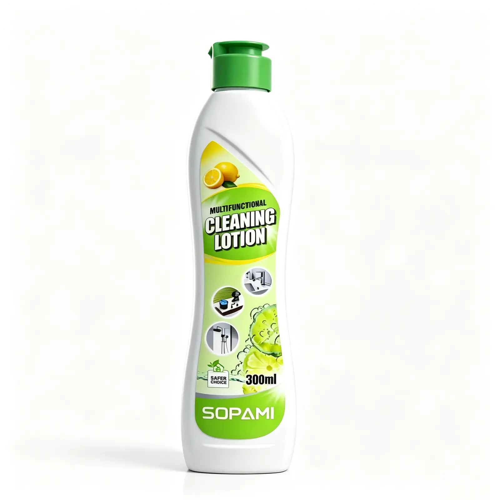 SOPAMI Multifunctional Cleaning Lotion 300Ml Creamy No Scratch Formula Removes Tough Stains Suitable for Kitchen Bathroom Metal and Ceramic Surfaces Gentle on Skin