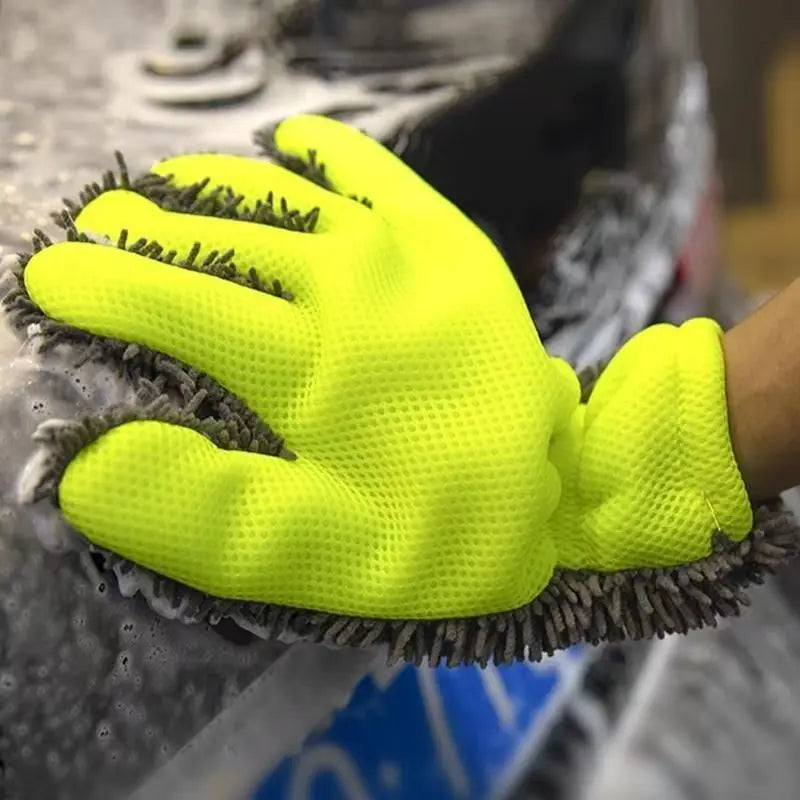 【Summer Survivals】Joytutus Premium Microfiber 5-Finger Car Wash Mitt - Scratch-Free Chenille, Ultra-Soft, Thick Inner Coating, Swirl-Free Finish for Vehicle Detailing, Car Cleaning Supplies Car Washing Sponges Mitts Car Accessories Dearlsforyoudays