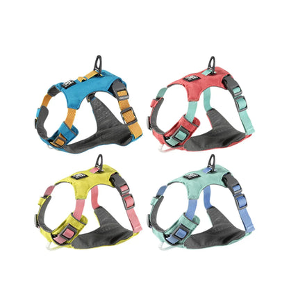 Adjustable Harness & Leash Set for Small/Medium Dogs, Cats,Lightweight Breathable Polyester, Reflective Trim, Durable Tear-Resistant Woven Webbing, Anti-Chafe Design for Daily Walks & Training.Suitable for Cats, Dogs, and All Pets!