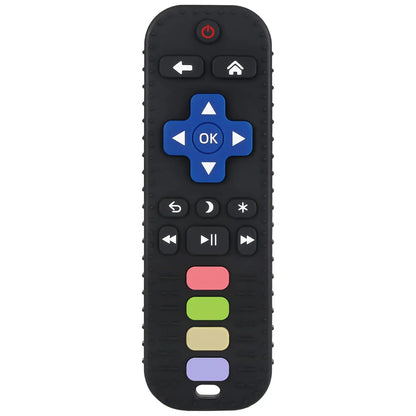 Silicone Remote Control Teether for Babies 3+ Months - Bpa-Free Soft Chew Toy, Montessori Sensory Toy for Teething Relief, Baby Daily Essential