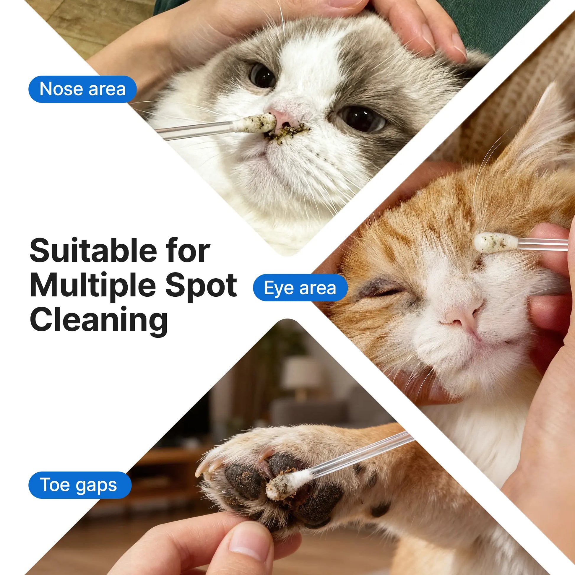 Pawfirst Single-Use Pet Ear Cleaner Swabs (100 Pack) - Break-To-Release Wax Removal & Odor Remover with Aloe, Witch Hazel & Chamomile for Dogs & Cats