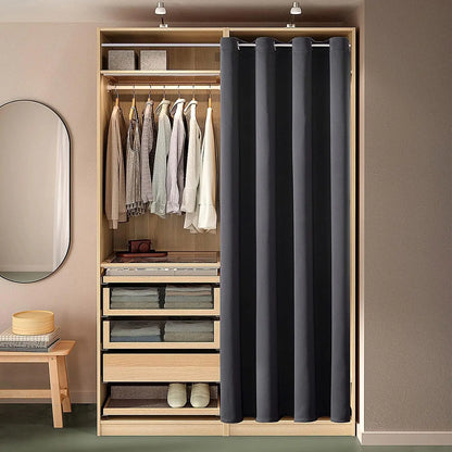 Blackout Door Curtains for Doorway Privacy, Grommet Closet Curtains for Bedroom Closet Door, Thermal Insulated Temporary Doorway Cover Room Divider Drapes (1 Panel, Dark Grey, 39 X 78 Inch) : Home & Kitchen