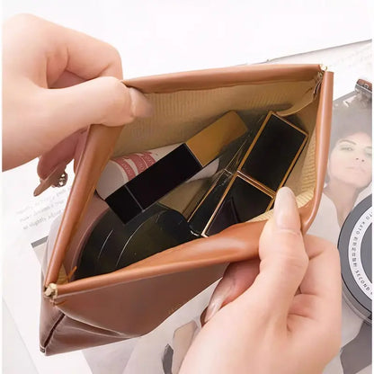 Data Cable Organizer Bag, Lipstick Cosmetics Sorting Pouch, Glasses Case, Auto-Close Portable Charger Storage Bag, Zipper Organizer, PU Storage Bag