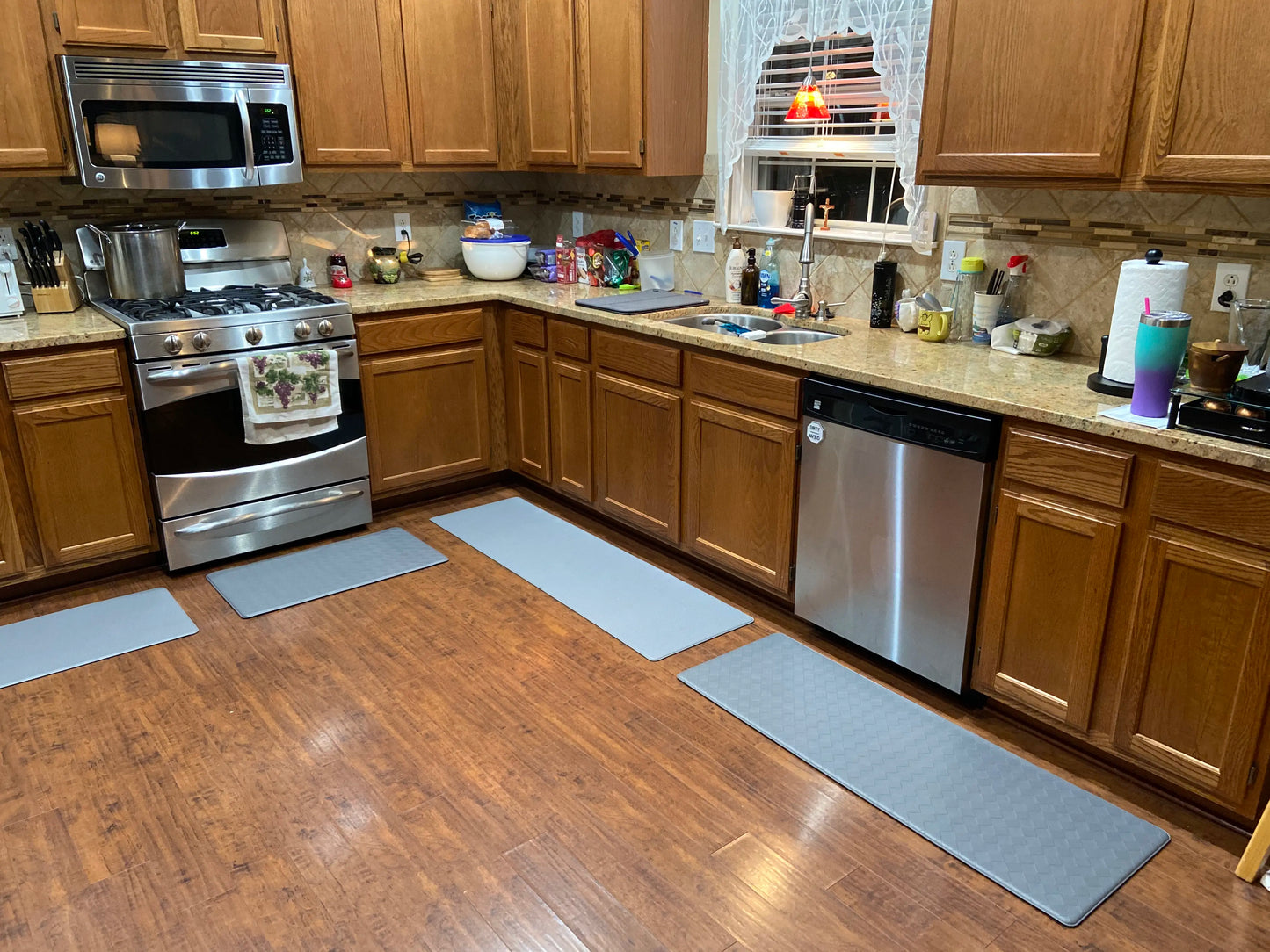 DEXI Kitchen Floor Mats Cushioned anti Fatigue,17X59, Standing Runner Rug Waterproof, Comfort Memory Foam Padded for Front Sink Laundry Soft Thick Rugs Soft Washable Rugs Stain Resistant Rug