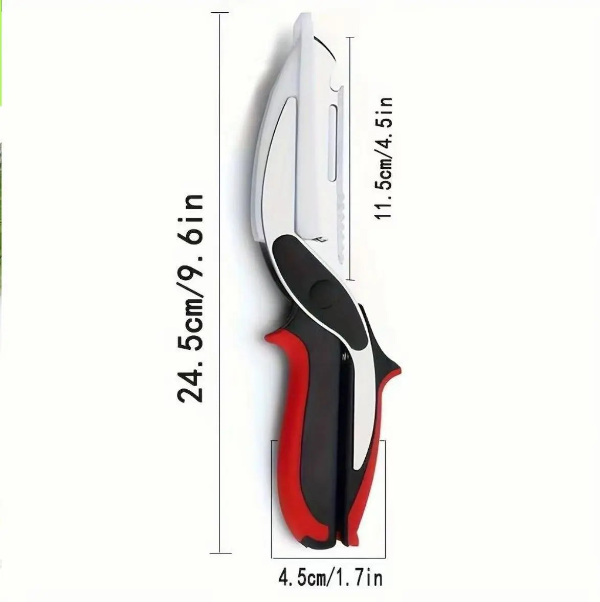 Stainless Steel Blade Kitchen Vegetable Scissors - Food Cutter with Cutting Board, Quick Slicer, Chopper for Meat and Vegetables