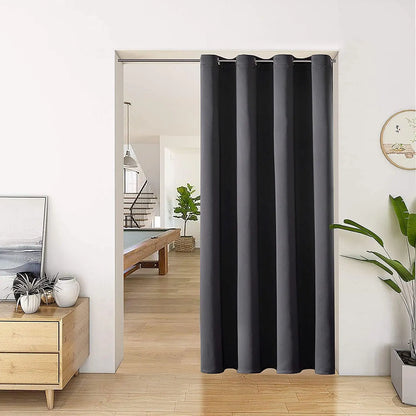 Blackout Door Curtains for Doorway Privacy, Grommet Closet Curtains for Bedroom Closet Door, Thermal Insulated Temporary Doorway Cover Room Divider Drapes (1 Panel, Dark Grey, 39 X 78 Inch) : Home & Kitchen