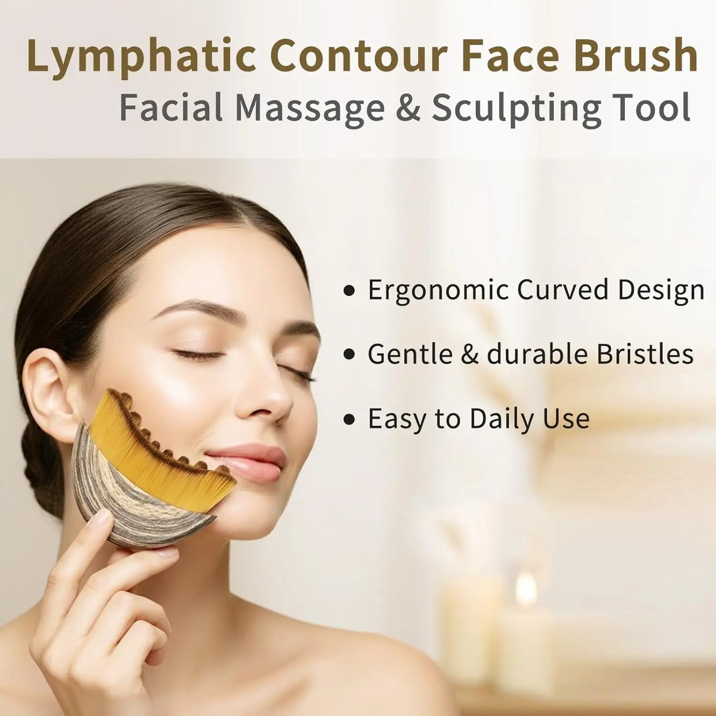 Ergonomic Facial Contour Massager & Face Lifting Device for Gentle Jawline Sculpting and Lymph Drainage - Pore Control Skin Care Tool, Facial Beauty Machine