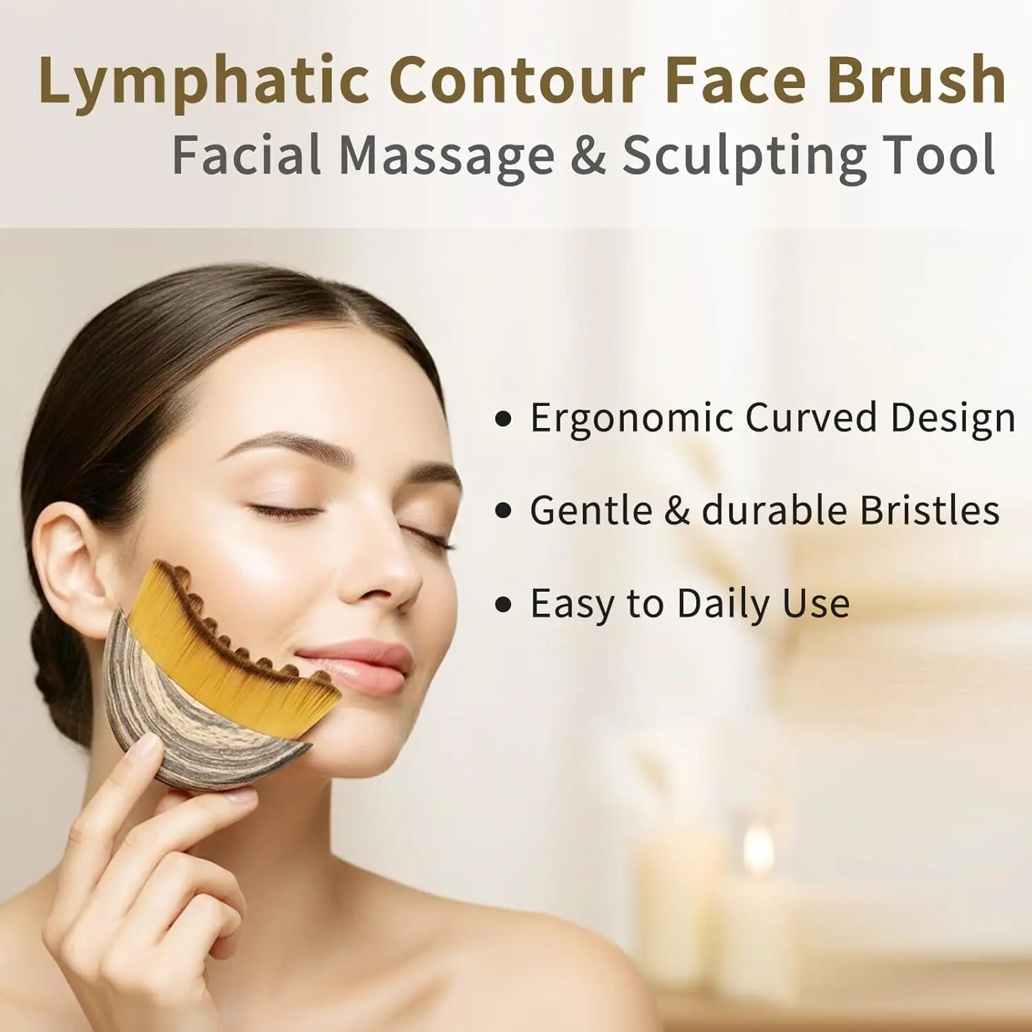 Ergonomic Facial Contour Massager & Face Lifting Device for Gentle Jawline Sculpting and Lymph Drainage - Pore Control Skin Care Tool, Facial Beauty Machine
