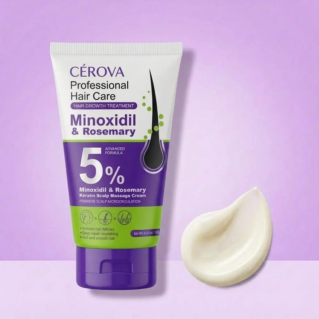 New Release CEROVA 5% Minoxidil &Rosemary Hair Growth Foam for Men & Women anti Hair Loss Treatment with Keto & Ginger Root Extract Gel