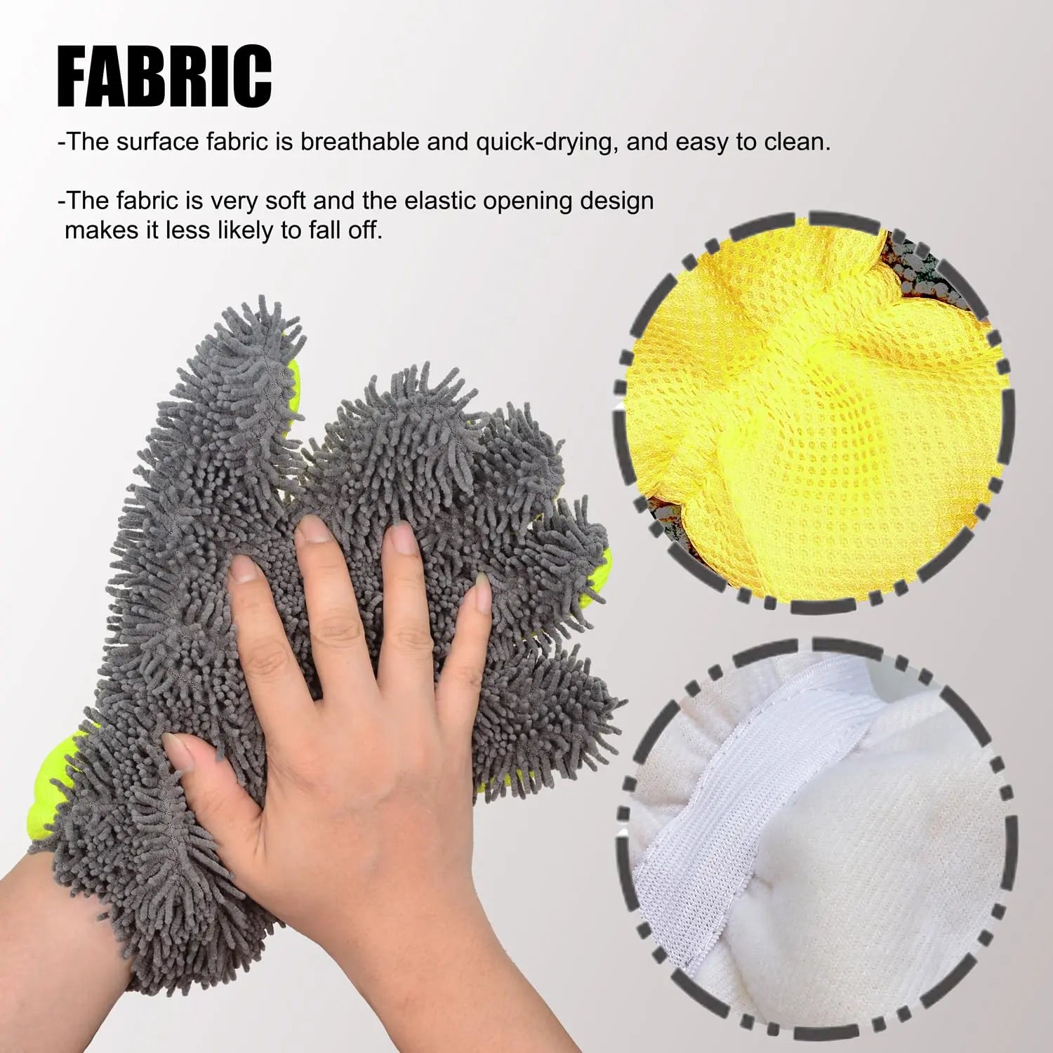 【Summer Survivals】Joytutus Premium Microfiber 5-Finger Car Wash Mitt - Scratch-Free Chenille, Ultra-Soft, Thick Inner Coating, Swirl-Free Finish for Vehicle Detailing, Car Cleaning Supplies Car Washing Sponges Mitts Car Accessories Dearlsforyoudays