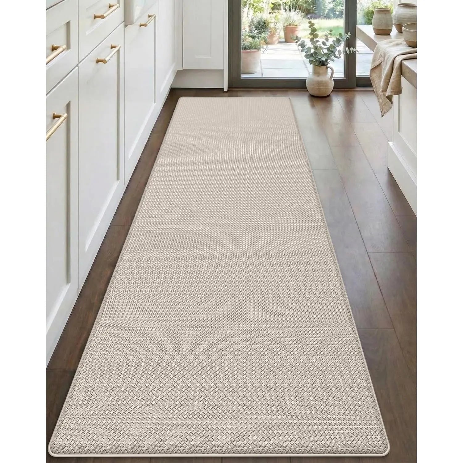 DEXI Kitchen Floor Mats Cushioned anti Fatigue,17X59, Standing Runner Rug Waterproof, Comfort Memory Foam Padded for Front Sink Laundry Soft Thick Rugs Soft Washable Rugs Stain Resistant Rug