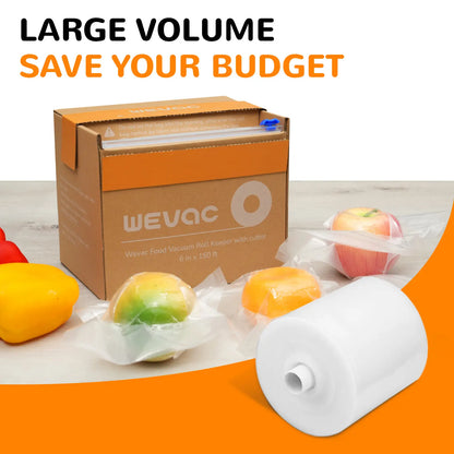 Wevac Food Vacuum Bag Roll with Cutter Box – 3 Mil