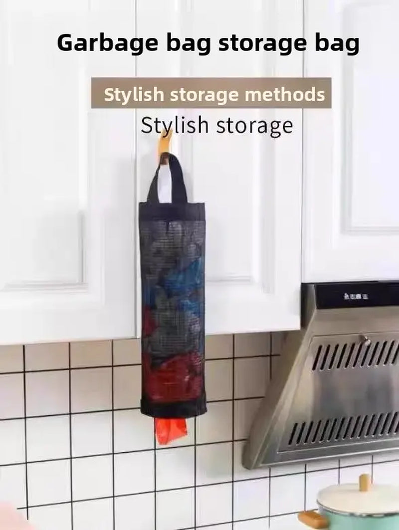 Plastic Bag Storage Organizer for Kitchen – Holds Grocery Bags, Shoe Covers, Trash Bags, Wall Mount with Hooks Included, Mixed Color 3 Pack