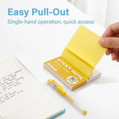 12 Boxes of Transparent Pull-Out Sticky Notes, (960 Sheets Total) - Office & School Supply, Strong Adhesion, No Residue, 50 Reuses per Sheet, Suitable for Office Work, Study