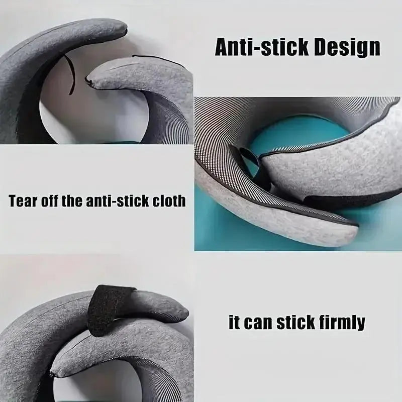 Travel Neck Pillow | Memory Foam U-Shaped Pillow | Washable Cover | Portable for Airplane, Car, and Office