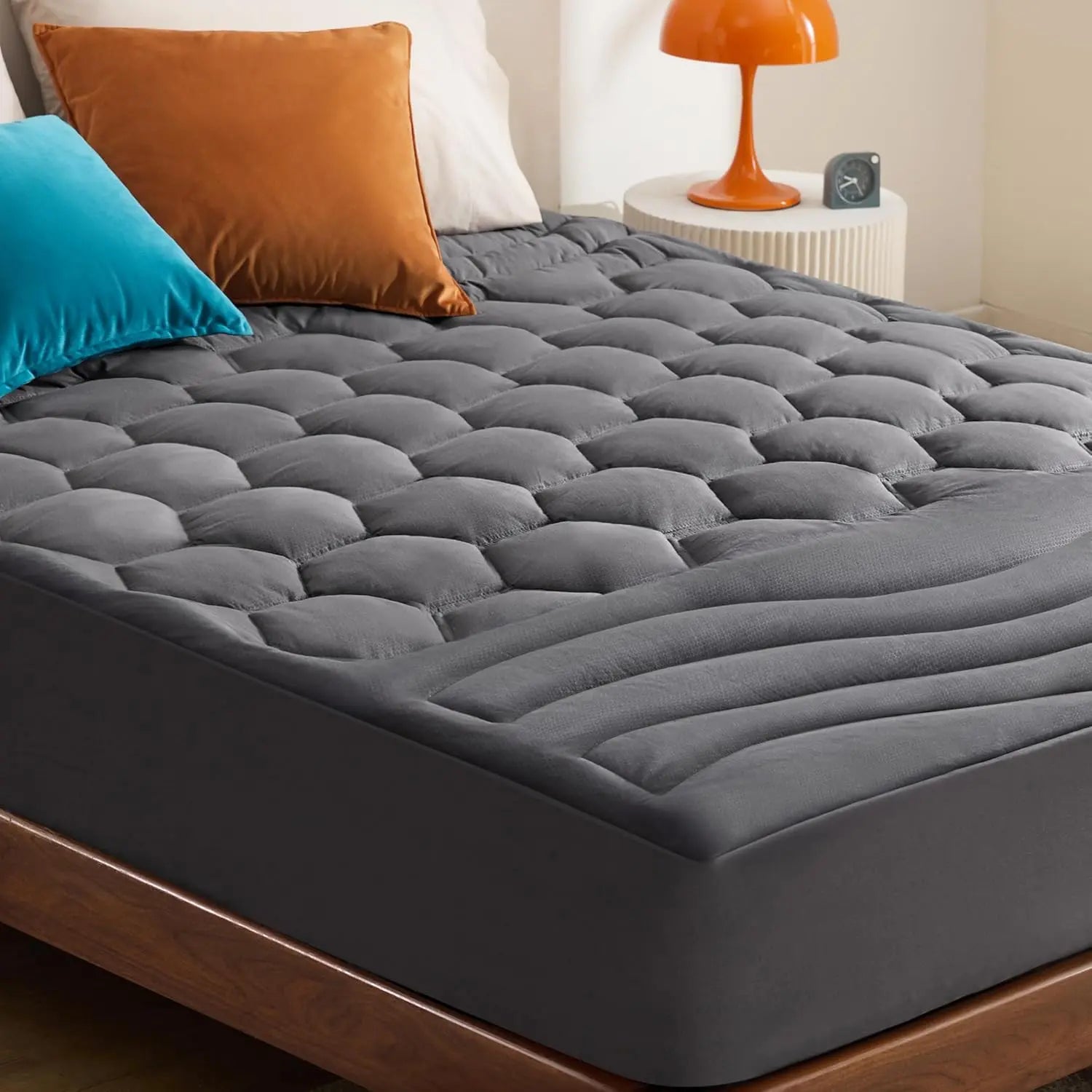 【Deals for You Days】Bedsure Mattress Pad - Quilted Fitted Mattress Topper Protector with 8-21 Inches Deep Pocket, Noiseless Breathable Bed Cover Padded, Machine Washable