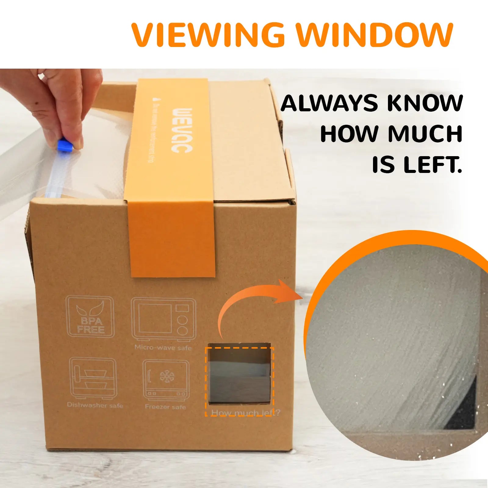 Wevac Food Vacuum Bag Roll with Cutter Box – 3 Mil