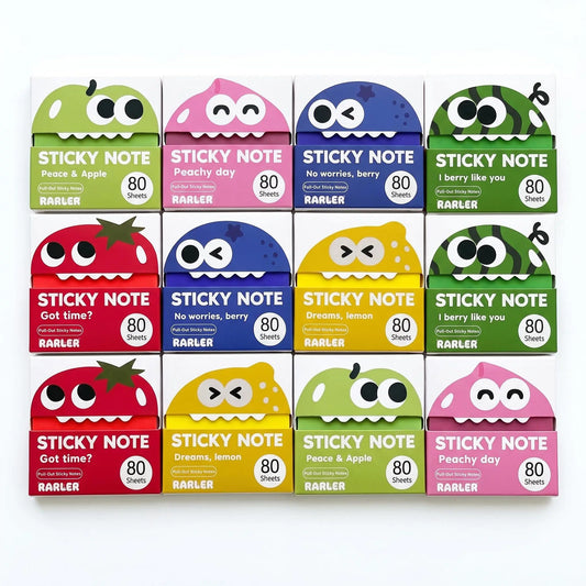 12 Boxes of Transparent Pull-Out Sticky Notes, (960 Sheets Total) - Office & School Supply, Strong Adhesion, No Residue, 50 Reuses per Sheet, Suitable for Office Work, Study