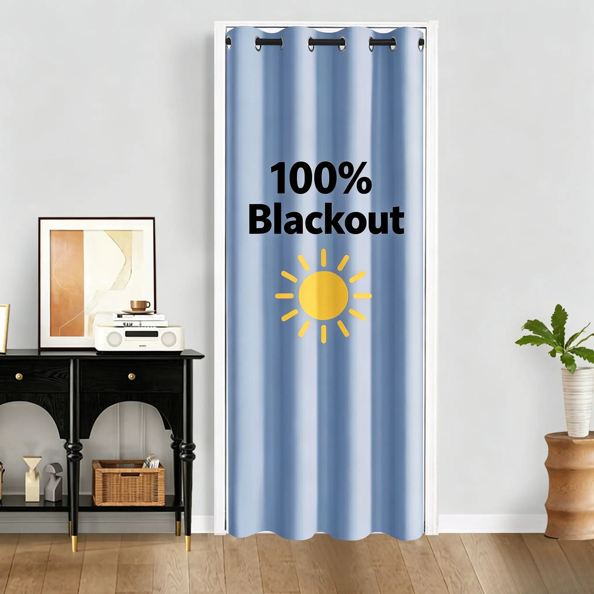 Blackout Door Curtains for Doorway Privacy, Grommet Closet Curtains for Bedroom Closet Door, Thermal Insulated Temporary Doorway Cover Room Divider Drapes (1 Panel, Dark Grey, 39 X 78 Inch) : Home & Kitchen