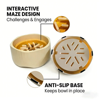 Slow Feeder Dog,Anti-Slip Feeder Slo Anti-Choking Removable Easy Clean Slow Feeder down Eating for Mediumsized Dogs Small Dog Puzzle Toys Pet Bowls